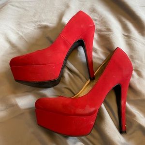 Bright Red Platform Pump